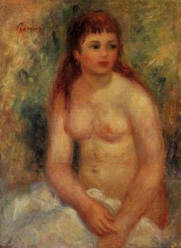 皮埃爾 奧古斯特 雷諾阿 Seated Young Woman, Nude